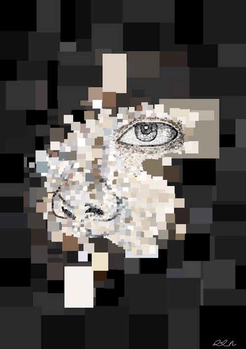 22x30 inch high quality print edition that captures the layered textures and expressive contrast of the original work. Available for home decor, art collector collectibles.